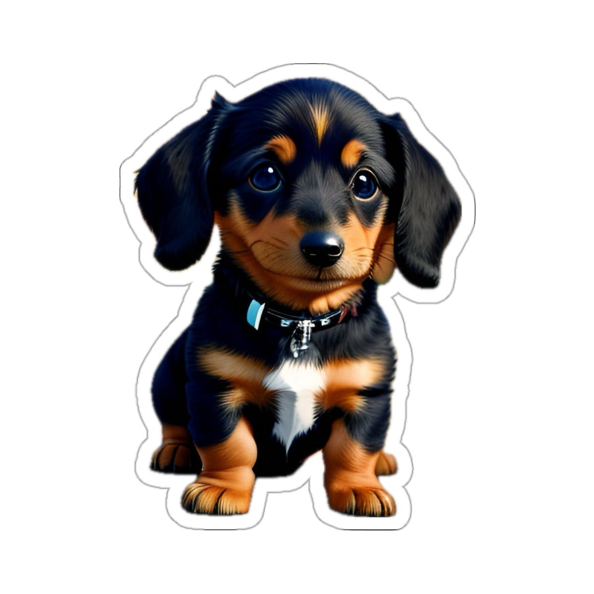 Dachshund Puppy Kiss-Cut Stickers